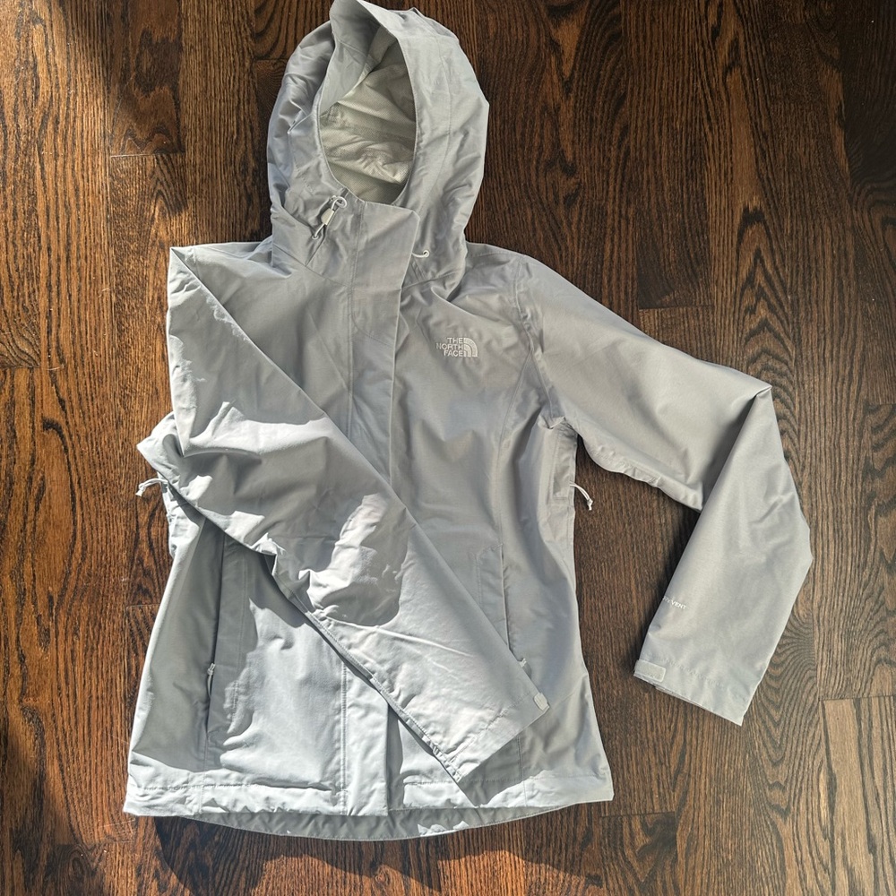 The North Face Light Gray Rain Jacket